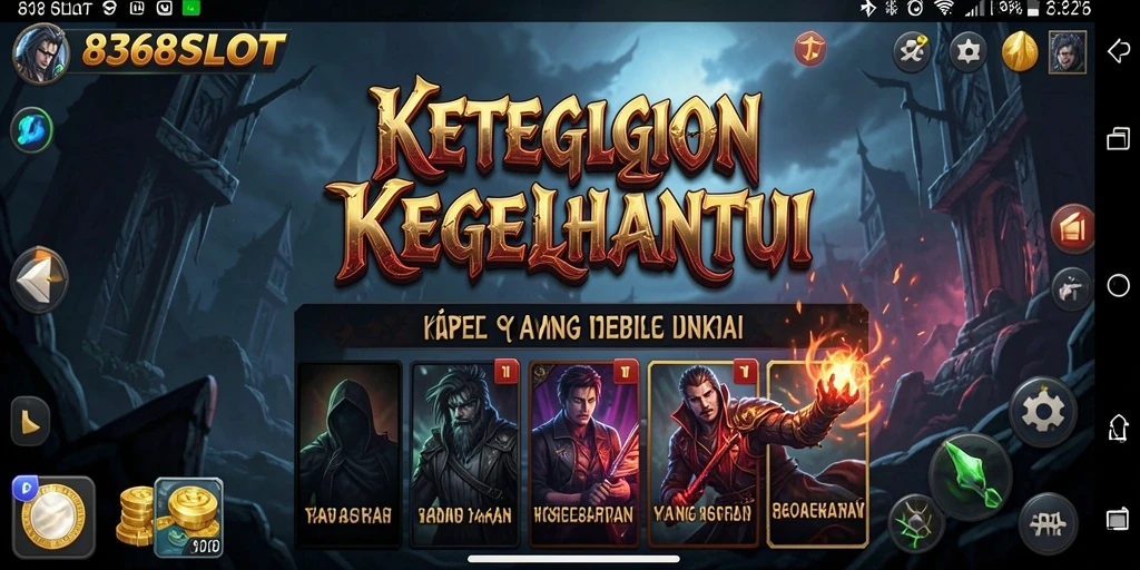 Tangkapan layar dari gameplay mencekam 8368SLOT dengan grafik memukau.