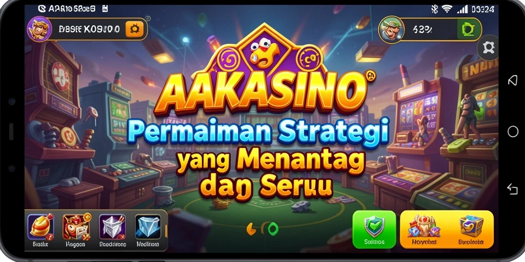 Tampilan gameplay AAKASINO dengan strategi seru dan karakter menawan.