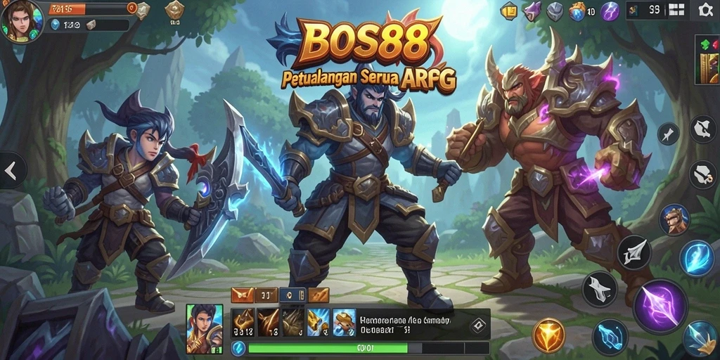 Tangkapan layar menunjukkan karakter beraksi dalam pertempuran seru ARPG.