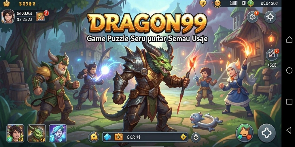 Tampilan gameplay seru DRAGON99 dengan berbagai tantangan Puzzle.