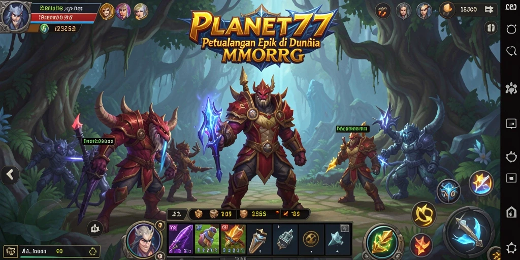 Tangkapan layar gameplay dari <strong>PLANET77</strong> menampilkan aksi seru dan grafik yang menawan.