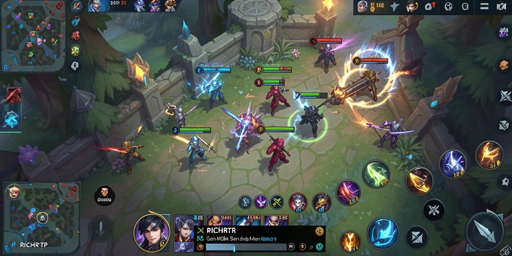 Tangkapan layar gameplay RICHRTP yang menampilkan pertarungan seru.