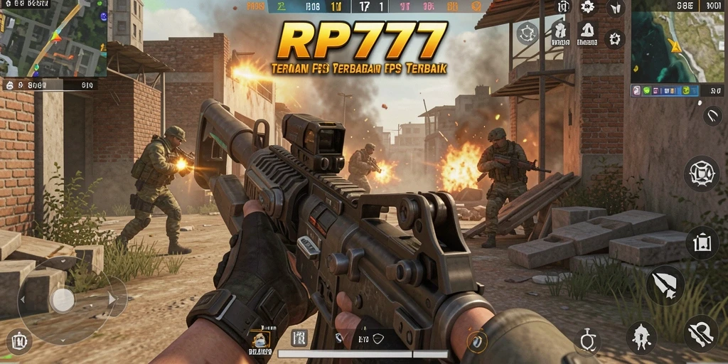 Gambaran mendebarkan gameplay RP777 yang menantang di medan perang.
