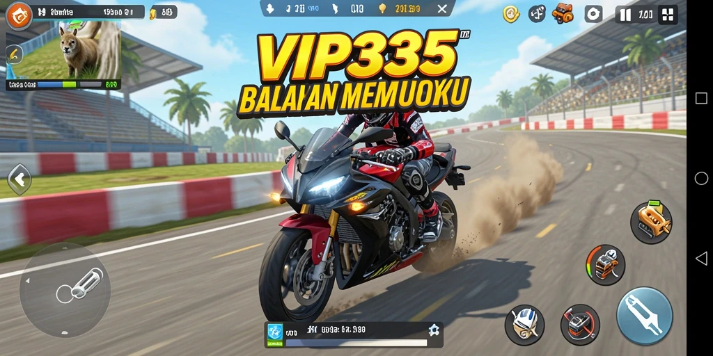 Tampilan menakjubkan dari gameplay balapan motor VIP333.