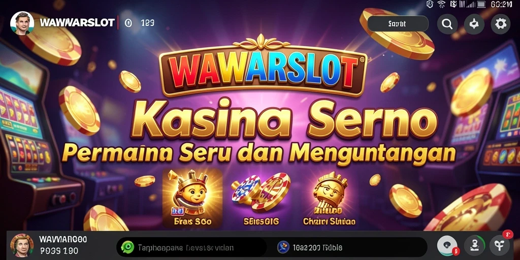 Tampilan menarik dari WAWARSLOT saat memutar mesin slot kasino.