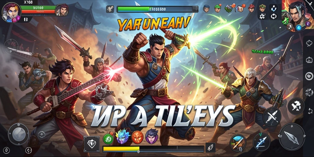 Screenshot gameplay X168 menampilkan pertarungan seru dengan teknik karakter yang unik.